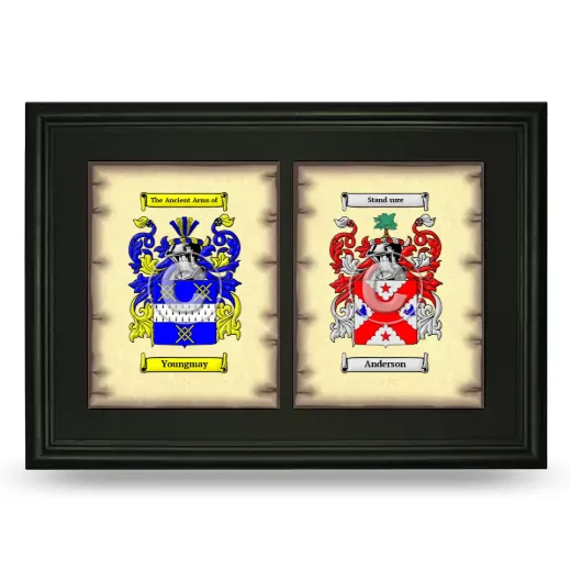 Double Coat of Arms Framed - Black
