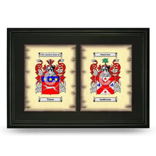 Double Coat of Arms Framed - Black