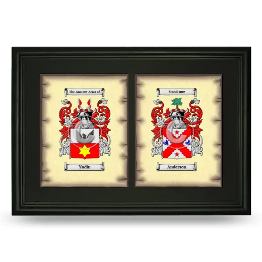 Double Coat of Arms Framed - Black