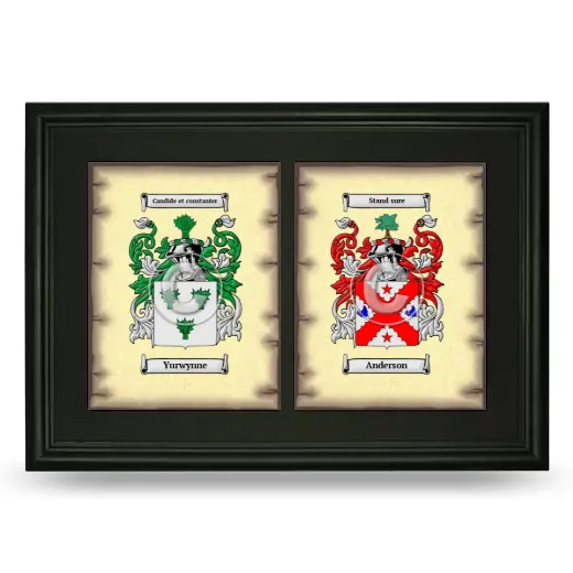 Double Coat of Arms Framed - Black