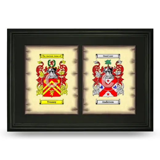 Double Coat of Arms Framed - Black