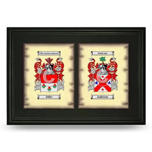 Double Coat of Arms Framed - Black