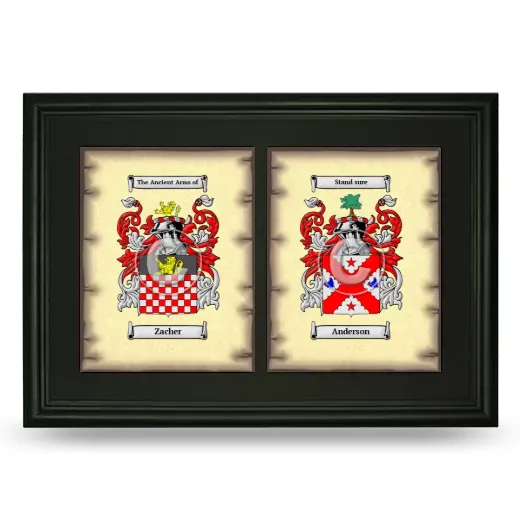 Double Coat of Arms Framed - Black