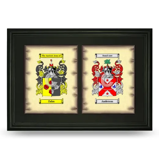 Double Coat of Arms Framed - Black