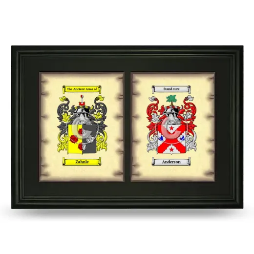 Double Coat of Arms Framed - Black