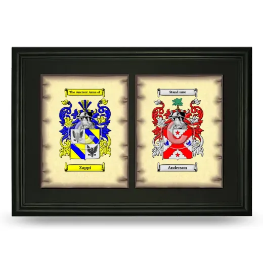 Double Coat of Arms Framed - Black
