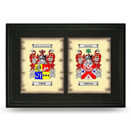 Double Coat of Arms Framed - Black