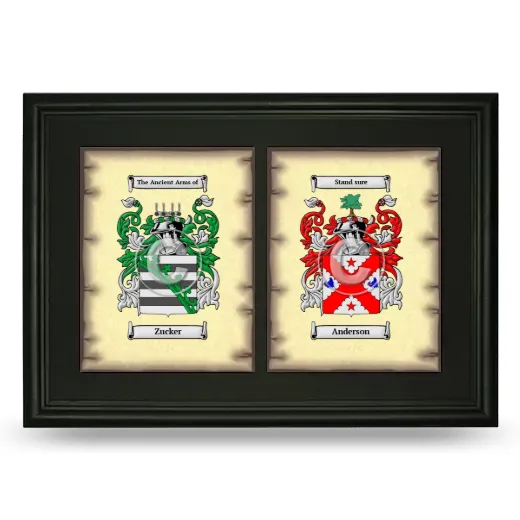 Double Coat of Arms Framed - Black
