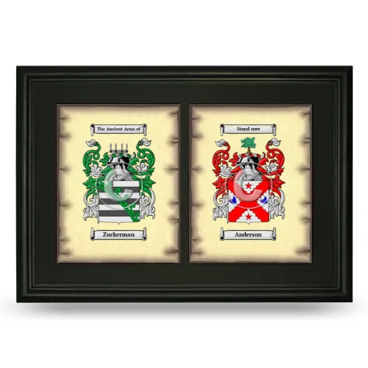 Double Coat of Arms Framed - Black