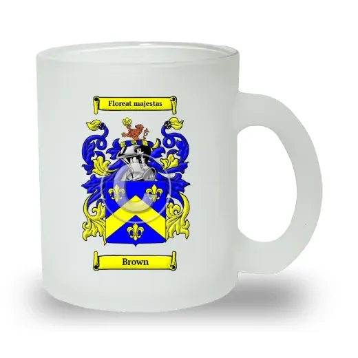 Brown Frosted Glass Mug