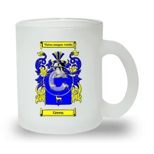 Green Frosted Glass Mug