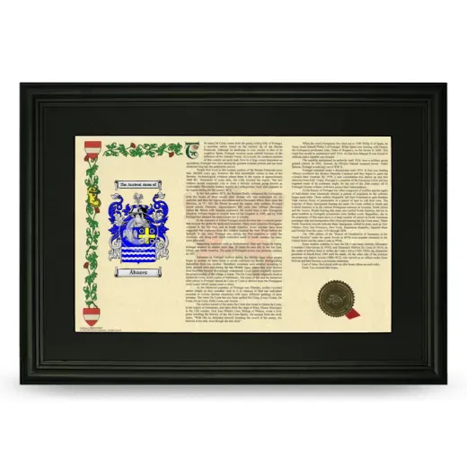 Álvarez Deluxe Armorial Landscape Framed- Black