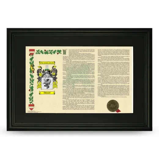 Édouard Deluxe Armorial Landscape Framed- Black