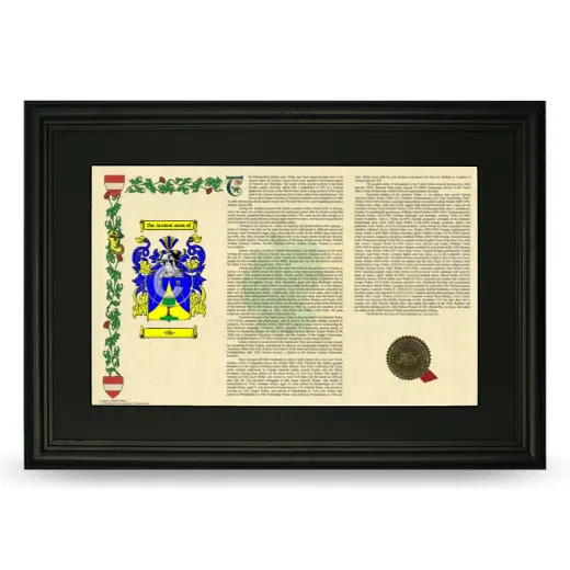 -ris- Deluxe Armorial Landscape Framed- Black