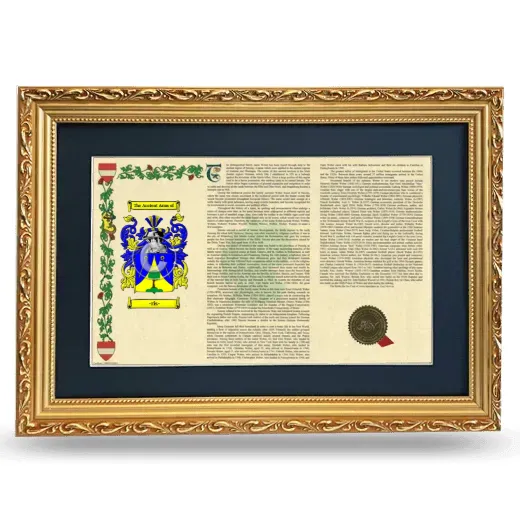 -ris- Deluxe Armorial Landscape Framed - Gold