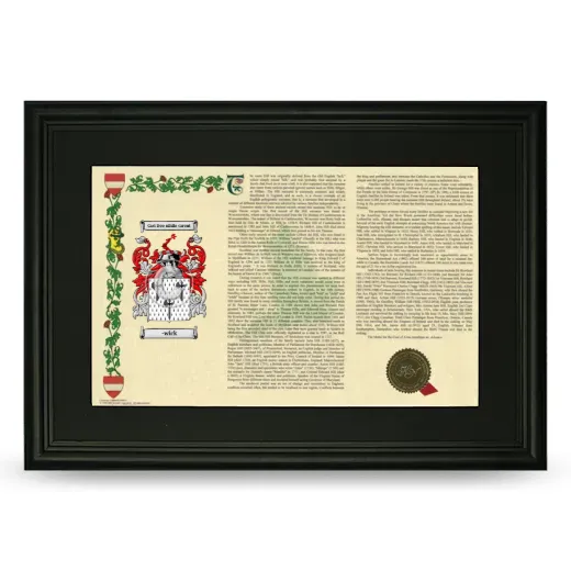 -wick Deluxe Armorial Landscape Framed- Black