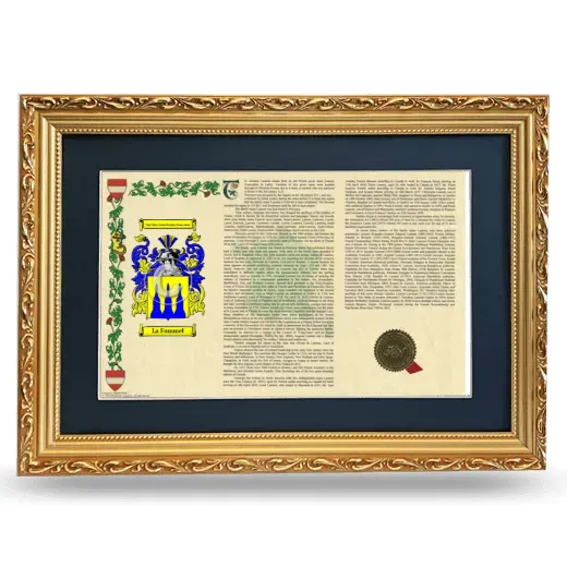 La Fummel Deluxe Armorial Landscape Framed - Gold