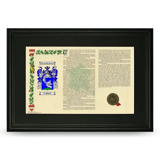 La Ramel Deluxe Armorial Landscape Framed- Black