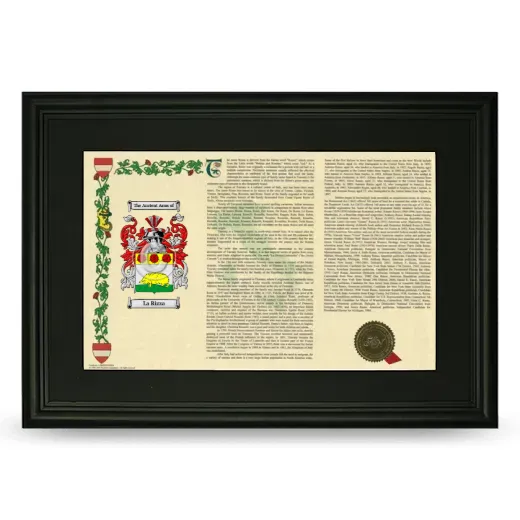 La Rizza Deluxe Armorial Landscape Framed- Black