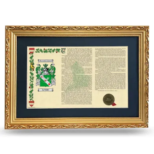 La Vallet Deluxe Armorial Landscape Framed - Gold