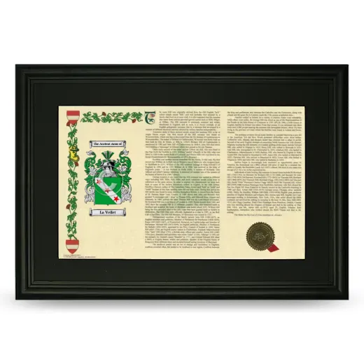 La Veilet Deluxe Armorial Landscape Framed- Black