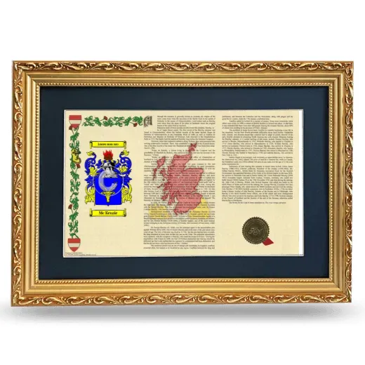 Mc Kenzie Deluxe Armorial Landscape Framed - Gold
