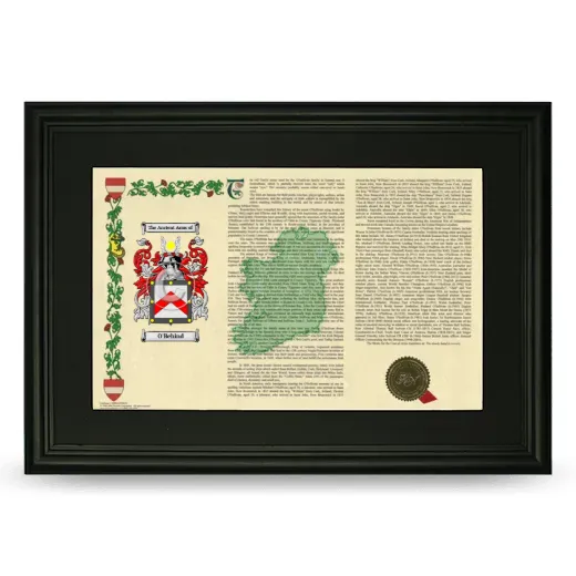 O'Behind Deluxe Armorial Landscape Framed- Black