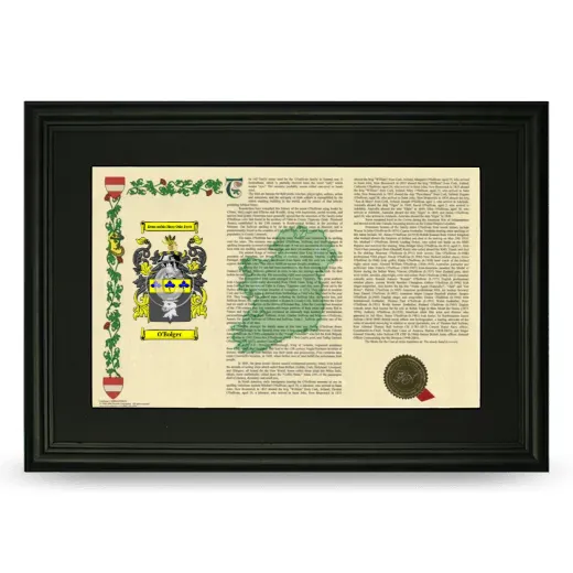 O'Bolger Deluxe Armorial Landscape Framed- Black