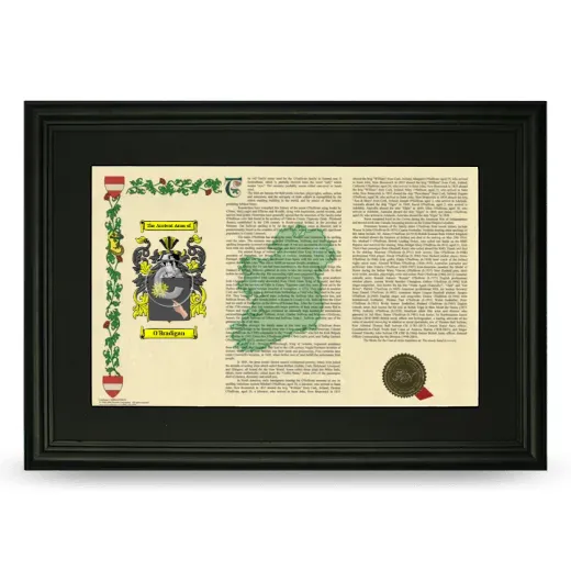 O'Bradigan Deluxe Armorial Landscape Framed- Black