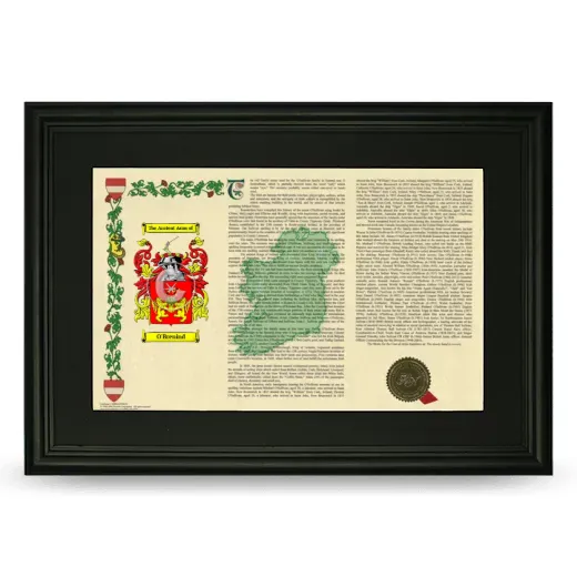 O'Brenind Deluxe Armorial Landscape Framed- Black