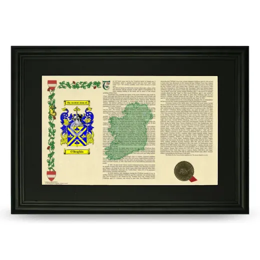 O'Broghin Deluxe Armorial Landscape Framed- Black