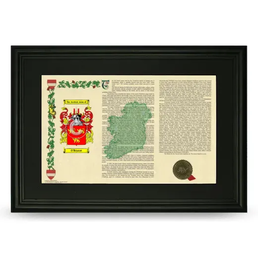 O'Bryant Deluxe Armorial Landscape Framed- Black