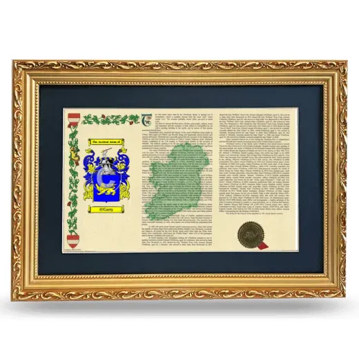 O'Carry Deluxe Armorial Landscape Framed - Gold