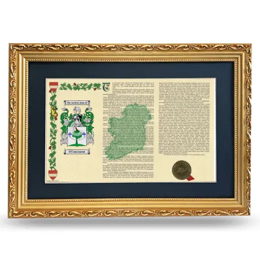O'Concanent Deluxe Armorial Landscape Framed - Gold