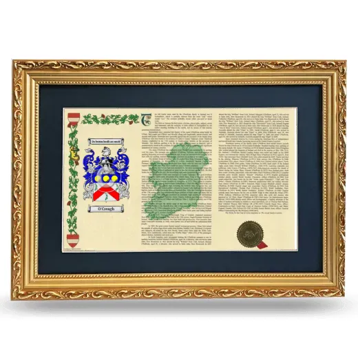 O'Creagh Deluxe Armorial Landscape Framed - Gold