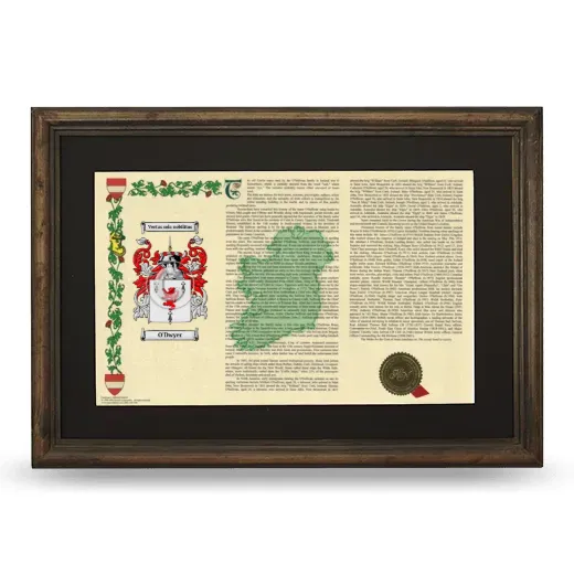 O'Dwyer Deluxe Armorial Landscape Framed - Brown