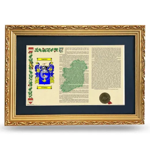 O'Fahey Deluxe Armorial Landscape Framed - Gold
