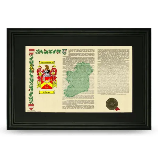 O'Farran Deluxe Armorial Landscape Framed- Black