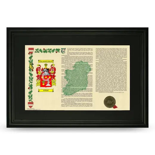 O'Friel Deluxe Armorial Landscape Framed- Black
