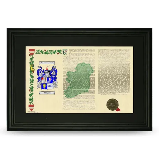 O'Hagan Deluxe Armorial Landscape Framed- Black