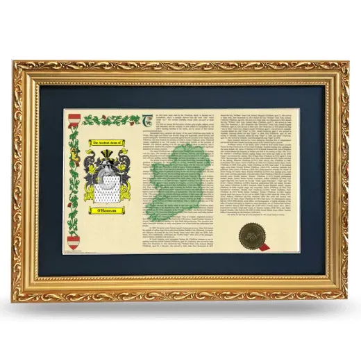 O'Hamson Deluxe Armorial Landscape Framed - Gold
