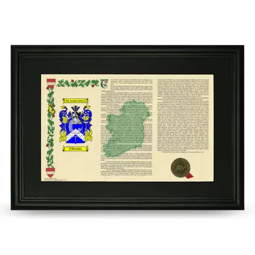 O'Hession Deluxe Armorial Landscape Framed- Black
