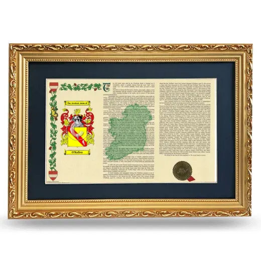 O'Kallen Deluxe Armorial Landscape Framed - Gold