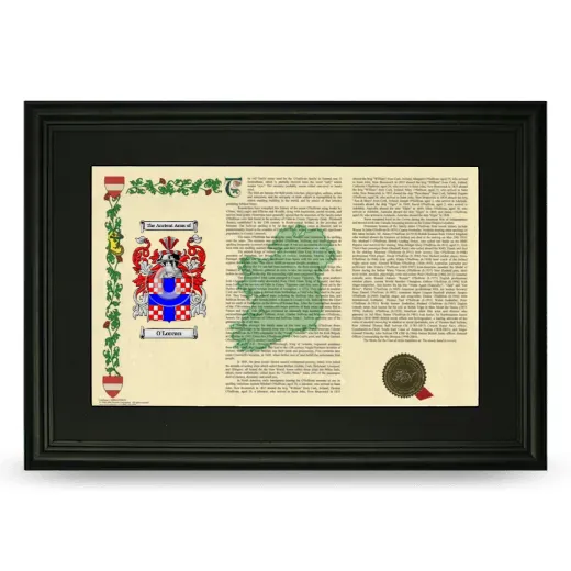O'Lorcan Deluxe Armorial Landscape Framed- Black