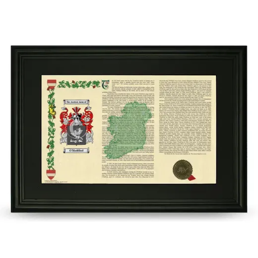 O'Maddind Deluxe Armorial Landscape Framed- Black
