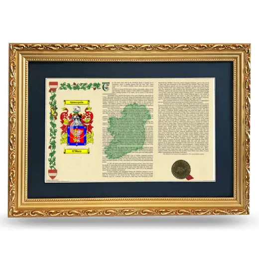 O'Mara Deluxe Armorial Landscape Framed - Gold