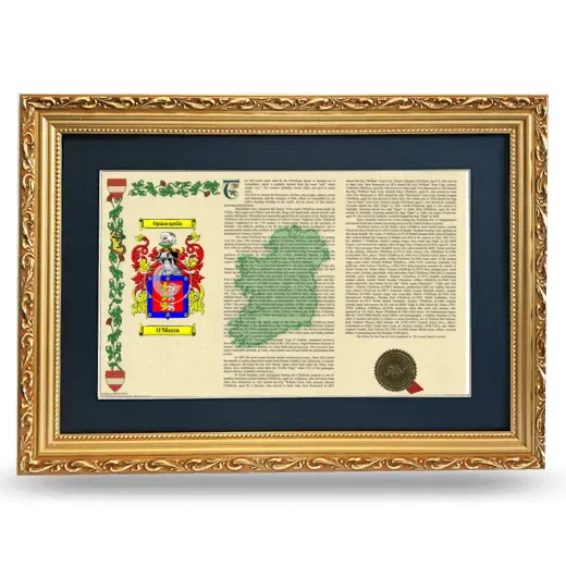 O'Marra Deluxe Armorial Landscape Framed - Gold
