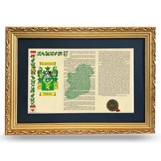 O'Mulcahy Deluxe Armorial Landscape Framed - Gold