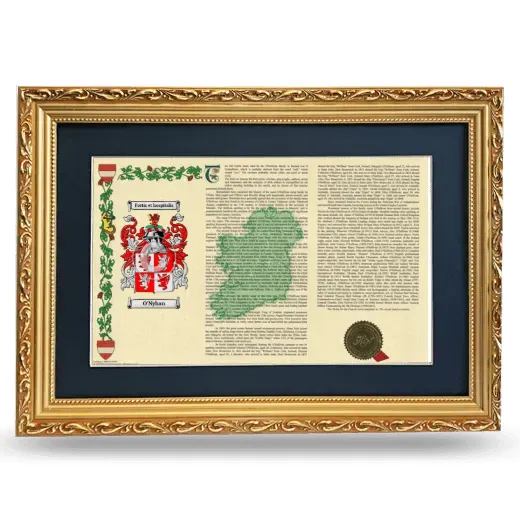 O'Nyhan Deluxe Armorial Landscape Framed - Gold