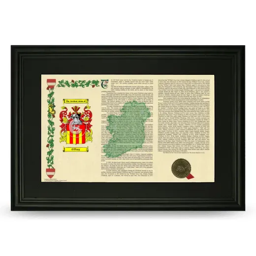 O'Pray Deluxe Armorial Landscape Framed- Black